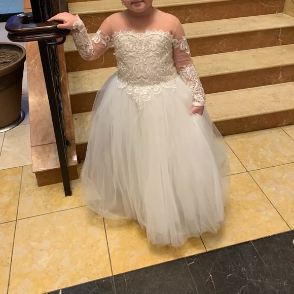 Custom Flower Girl Dress with Lace